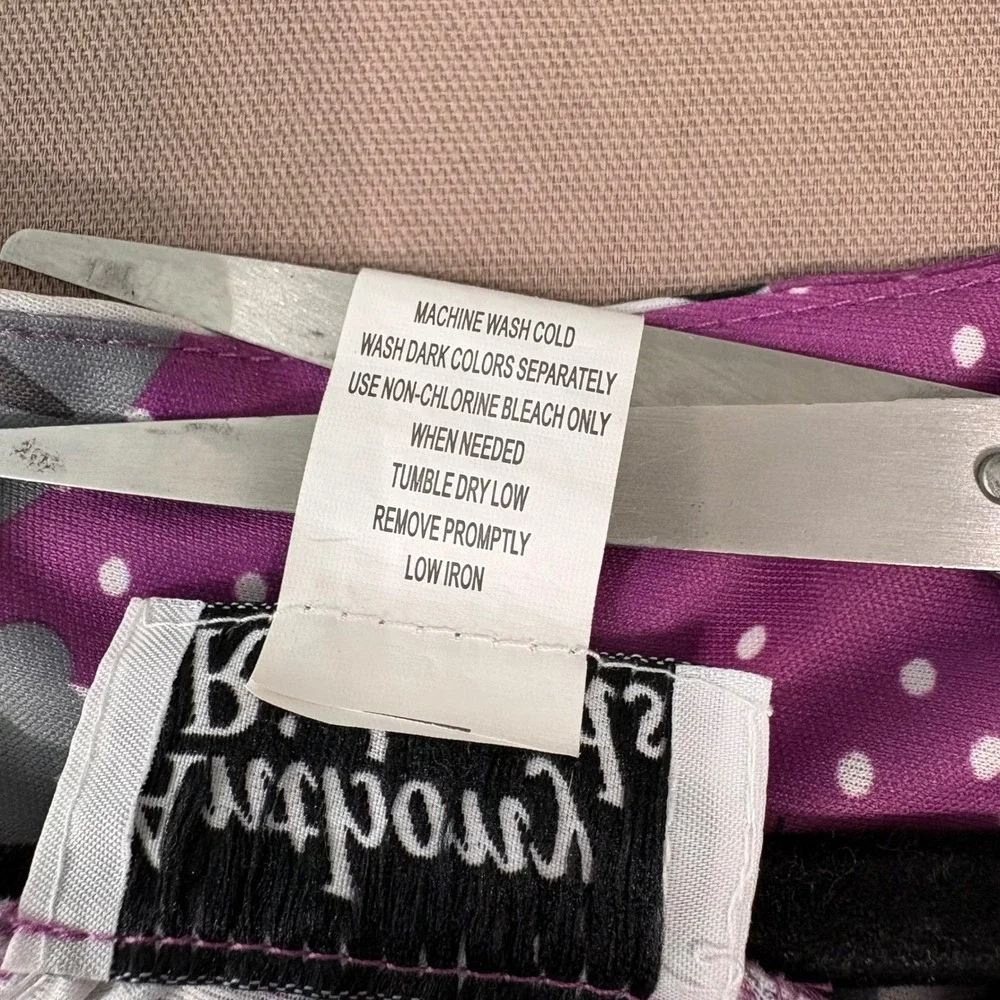 Anthony Richards House Dress Women Size XL Purple Cat Polka Dot Muumuu Nightgown